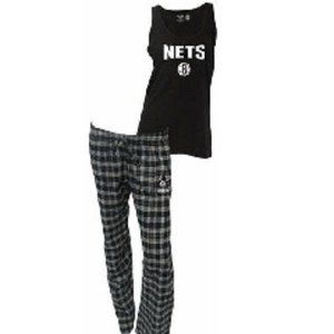 College Concepts Women's Brooklyn Nets Tank and Pajama Pants Set SMALL